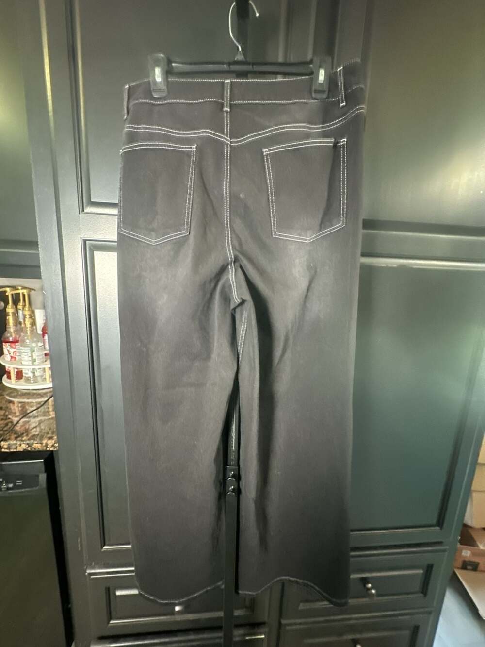 Halara Flex Women's Black Crossover Wide-Leg Casual Jeans#730 - Picture 3 of 4